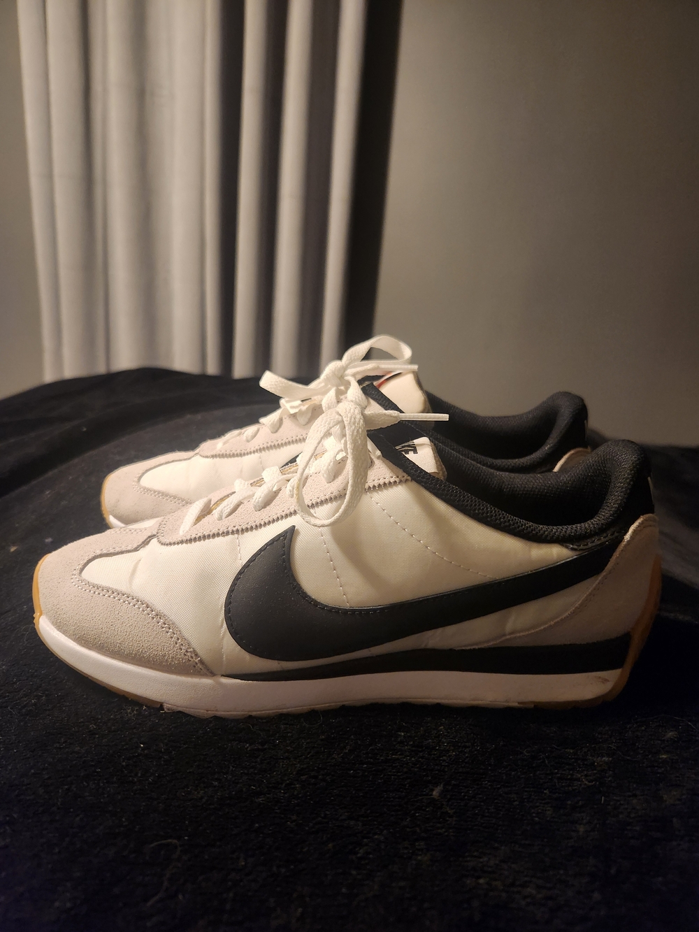 Nike White and Black Low-Profile Retro Sneaker